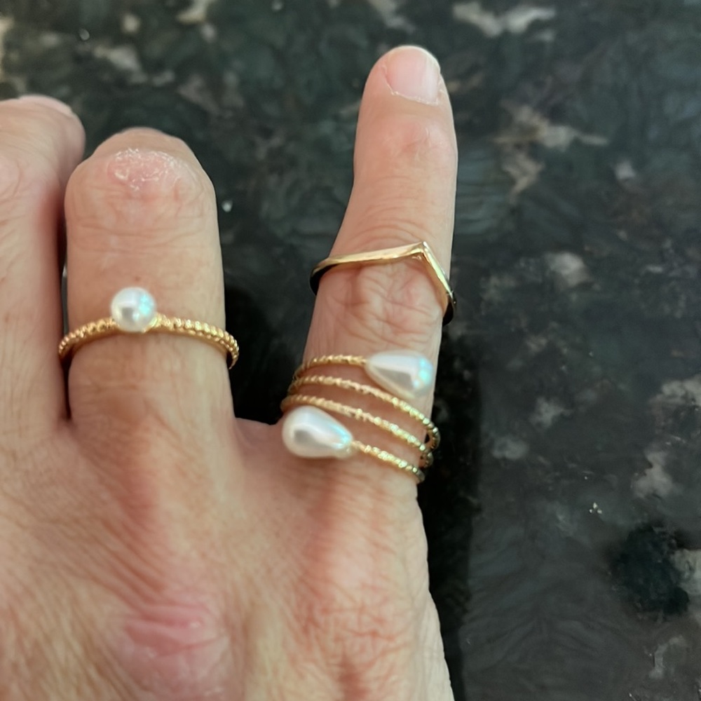 Set of 3 fashion rings